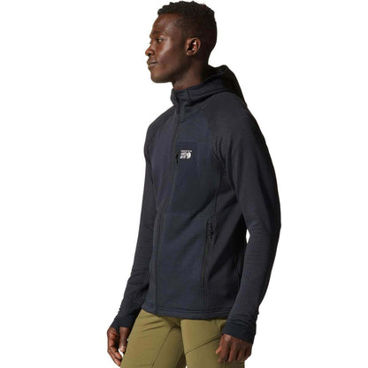 Image Showing Mountain Hardwear Men's Polartec Power Grid Full Zip Hoody - Product Type Men's Mid Layer - Buy Now $232.00 - Adventure Gear from Global Trekker