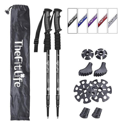 Image Showing TheFitLife Nordic Walking Trekking Poles - 2 Sticks with Anti-Shock and Quick Lock System - Product Type Hiking Poles - Buy Now $36.22 - Adventure Gear from Global Trekker