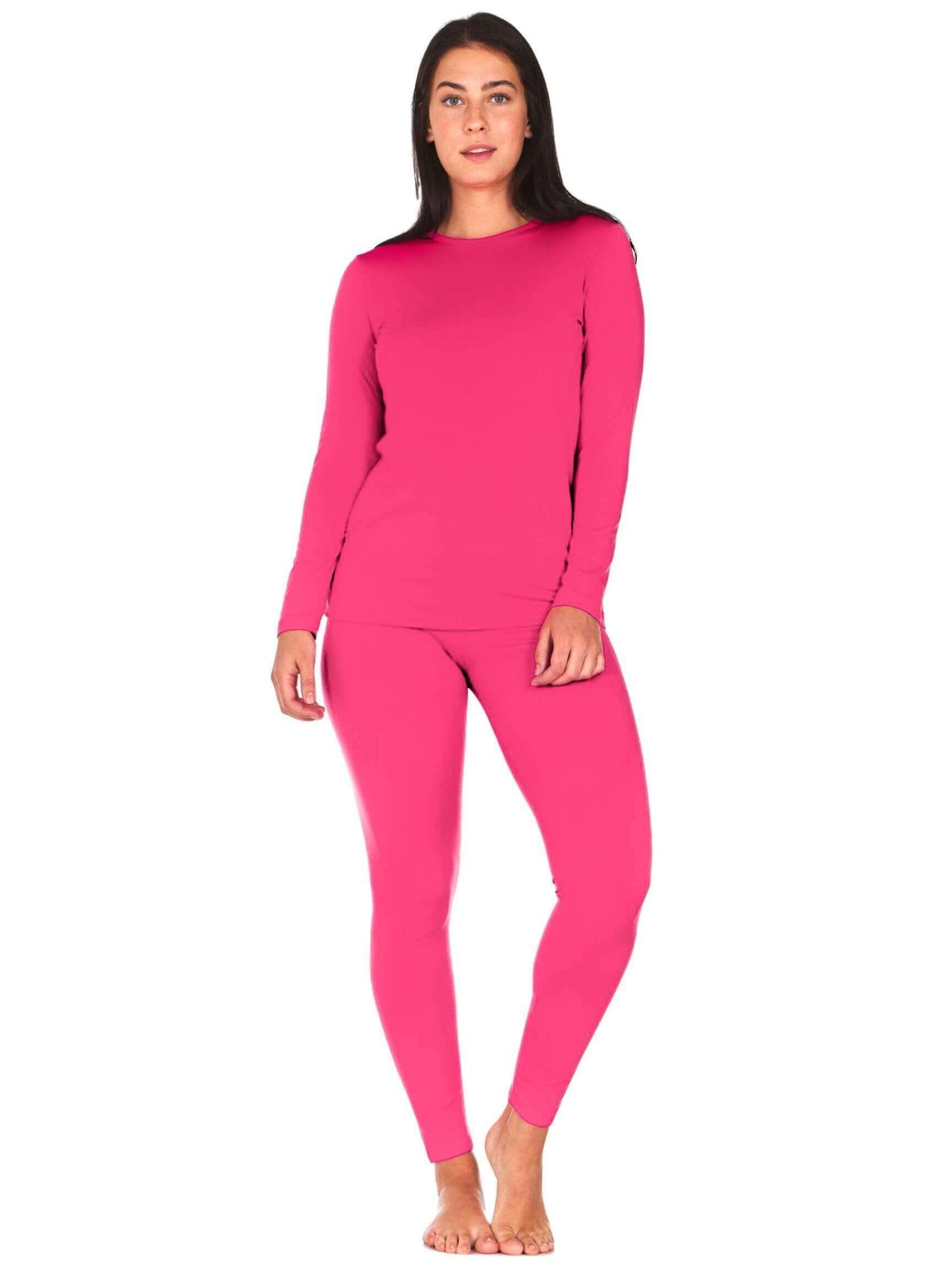 Image Showing Thermajane Long Johns Thermal Underwear for Women Fleece Lined Base Layer - Product Type Women's Base Layer Set - Buy Now $35.66 - Adventure Gear from Global Trekker