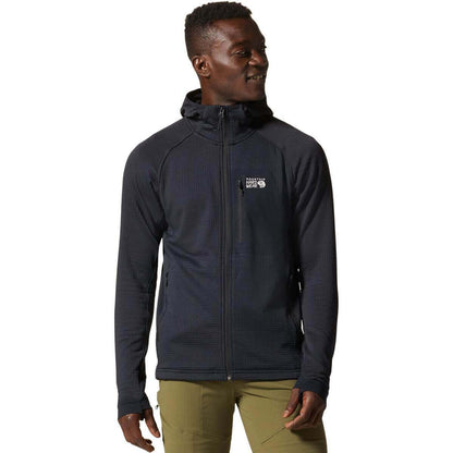 Image Showing Mountain Hardwear Men's Polartec Power Grid Full Zip Hoody - Product Type Men's Mid Layer - Buy Now $232.00 - Adventure Gear from Global Trekker