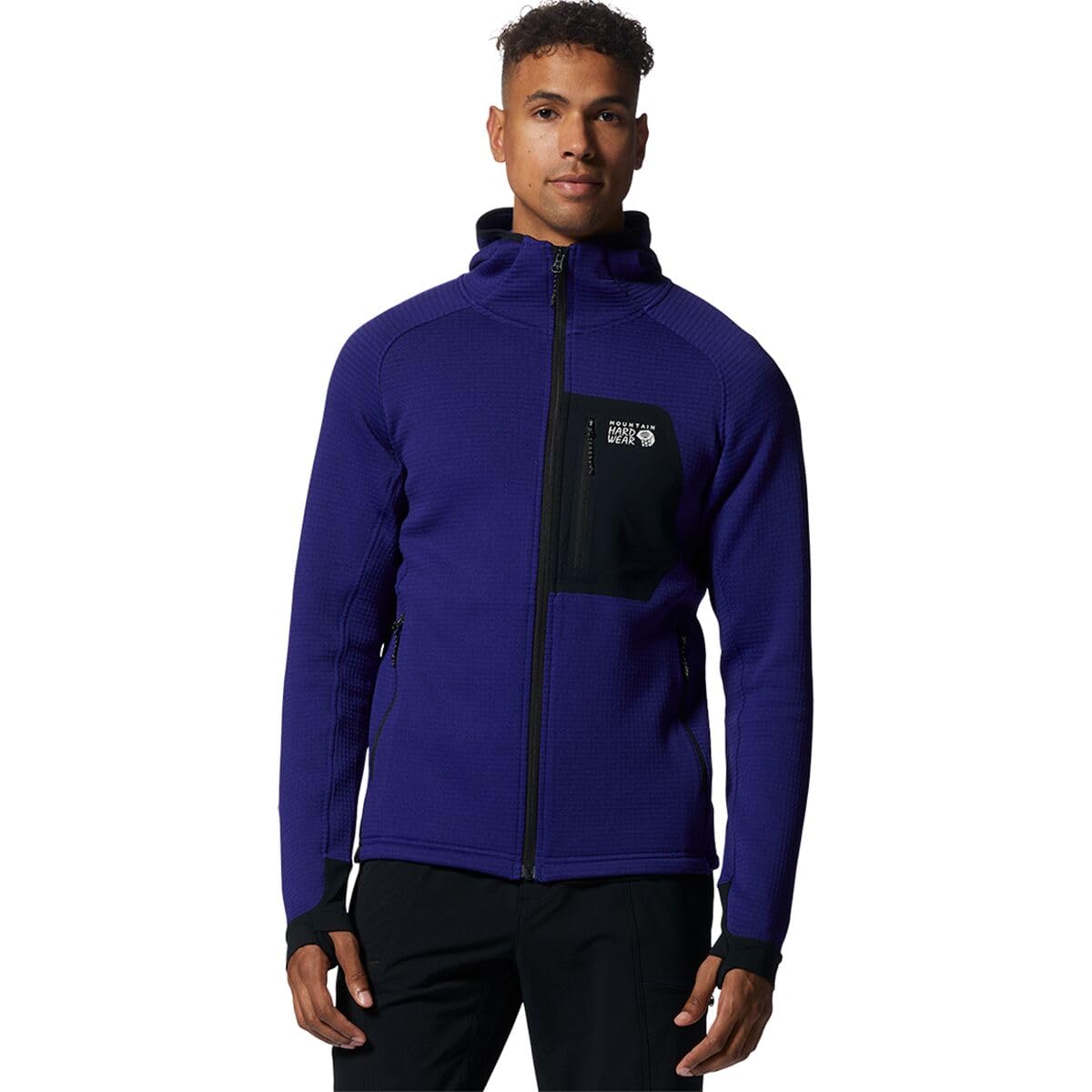 Image Showing Mountain Hardwear Men's Polartec Power Grid Full Zip Hoody - Product Type Men's Mid Layer - Buy Now $232.00 - Adventure Gear from Global Trekker