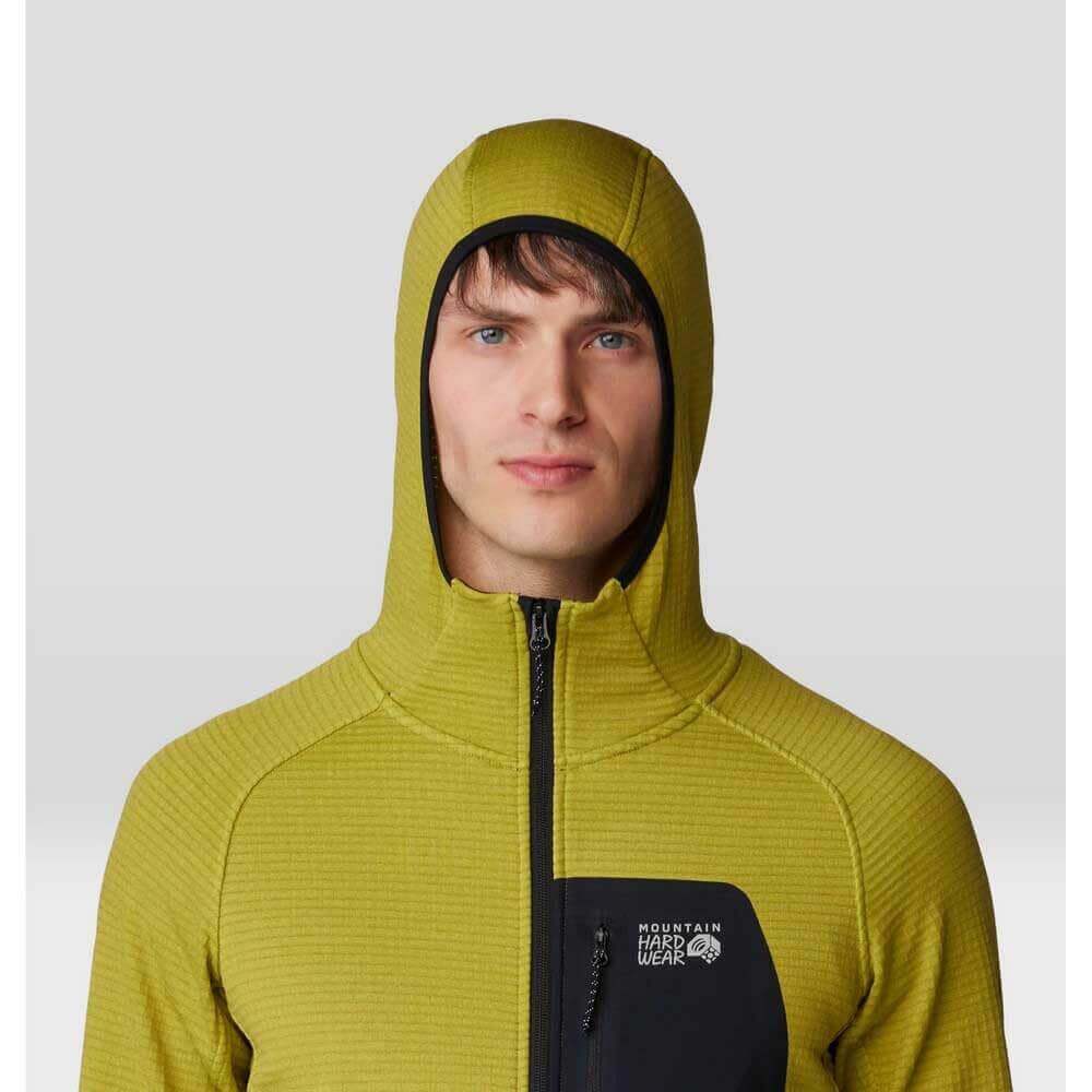 Image Showing Mountain Hardwear Men's Polartec Power Grid Full Zip Hoody - Product Type Men's Mid Layer - Buy Now $232.00 - Adventure Gear from Global Trekker