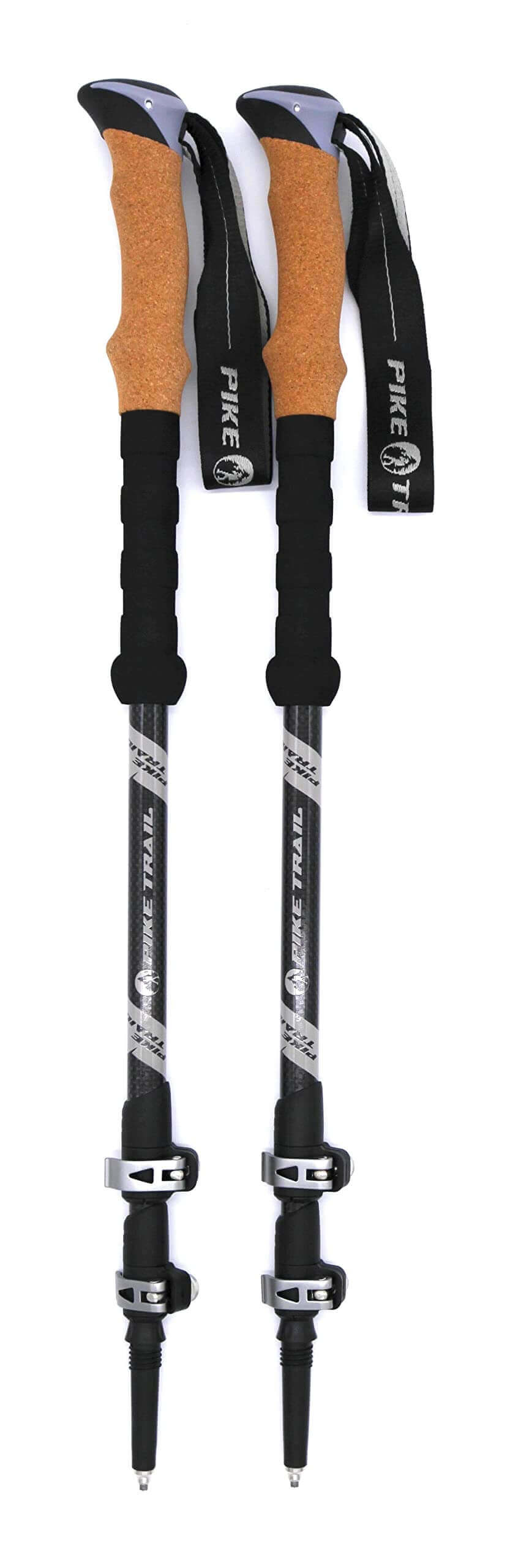 Image Showing Pike Trail Trekking Poles - Lightweight Carbon Fiber Collapsible Sticks for Walking and Hiking - Product Type Hiking Poles - Buy Now $114.61 - Adventure Gear from Global Trekker