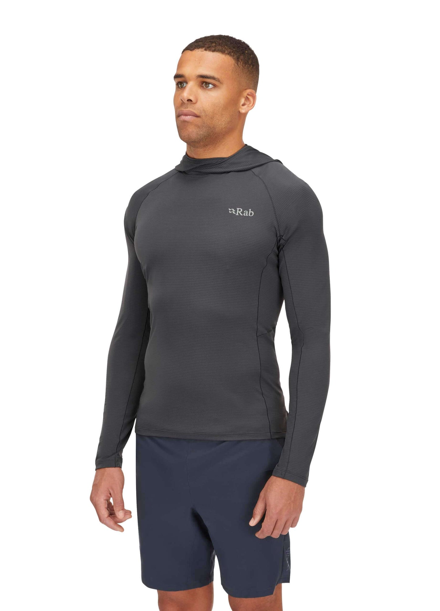 Image Showing Rab Men's Sonic Hoody - Lightweight Breathable Baselayer Shirt for Hiking & Trail Running - Product Type Men's Baselayer Shirt - Buy Now $101.50 - Adventure Gear from Global Trekker