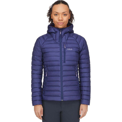 Image Showing Rab Women's Microlight Alpine 700-Fill Down Hooded Puffer Jacket for Hiking & Skiing - Product Type Puffer Jacket - Buy Now $427.75 - Adventure Gear from Global Trekker