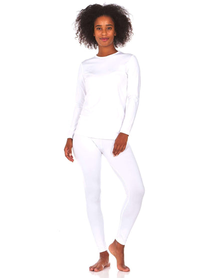 Image Showing Thermajane Long Johns Thermal Underwear for Women Fleece Lined Base Layer - Product Type Women's Base Layer Set - Buy Now $46.39 - Adventure Gear from Global Trekker