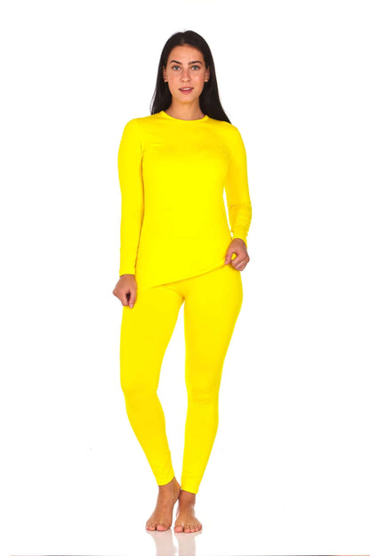 Image Showing Thermajane Long Johns Thermal Underwear for Women Fleece Lined Base Layer - Product Type Women's Base Layer Set - Buy Now $46.39 - Adventure Gear from Global Trekker