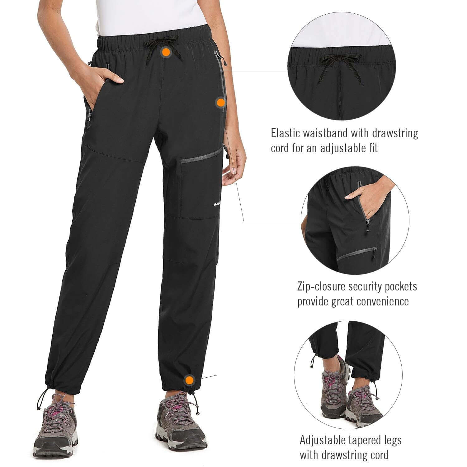 Image Showing BALEAF Women's Hiking Pants Quick Dry Lightweight Water Resistant - Product Type Pants - Buy Now $55.09 - Adventure Gear from Global Trekker