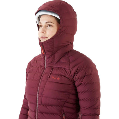 Image Showing Rab Women's Microlight Alpine 700-Fill Down Hooded Puffer Jacket for Hiking & Skiing - Product Type Puffer Jacket - Buy Now $427.75 - Adventure Gear from Global Trekker