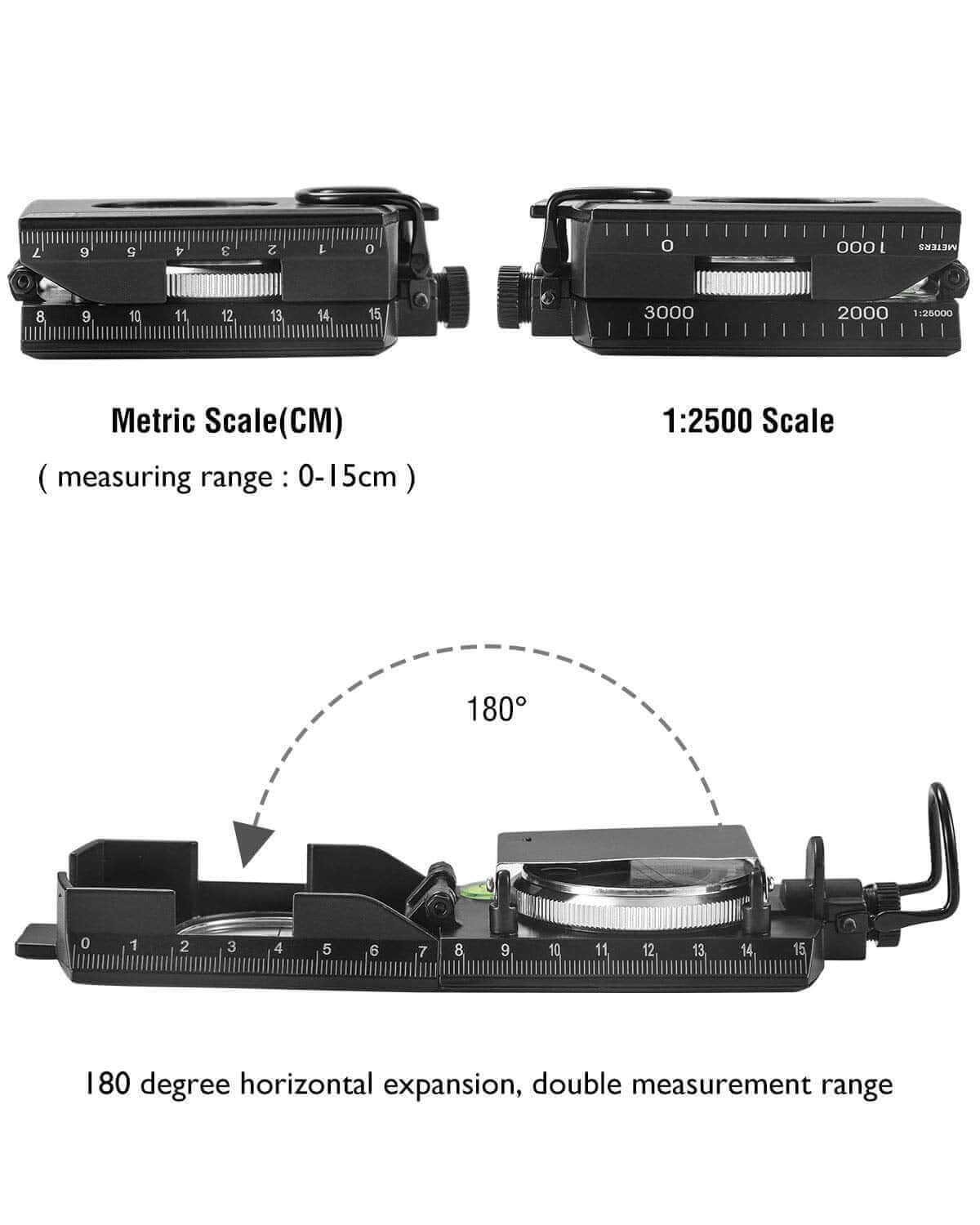 Image Showing Eyeskey Multifunctional Military Sighting Navigation Compass with Inclinometer - Product Type Magnetic Navigational Compasses - Buy Now $40.59 - Adventure Gear from Global Trekker