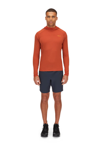 Image Showing Rab Men's Sonic Hoody - Lightweight Breathable Baselayer Shirt for Hiking & Trail Running - Product Type Men's Baselayer Shirt - Buy Now $101.50 - Adventure Gear from Global Trekker