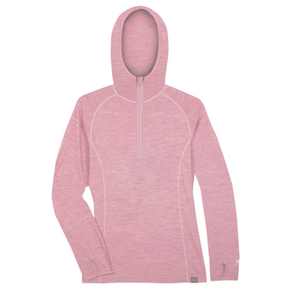 Image Showing MERIWOOL Women’s Base Layer Hoodie Lightweight Merino Wool Long Sleeve Thermal - Product Type Women's Base Layer Hoodie - Buy Now $92.80 - Adventure Gear from Global Trekker