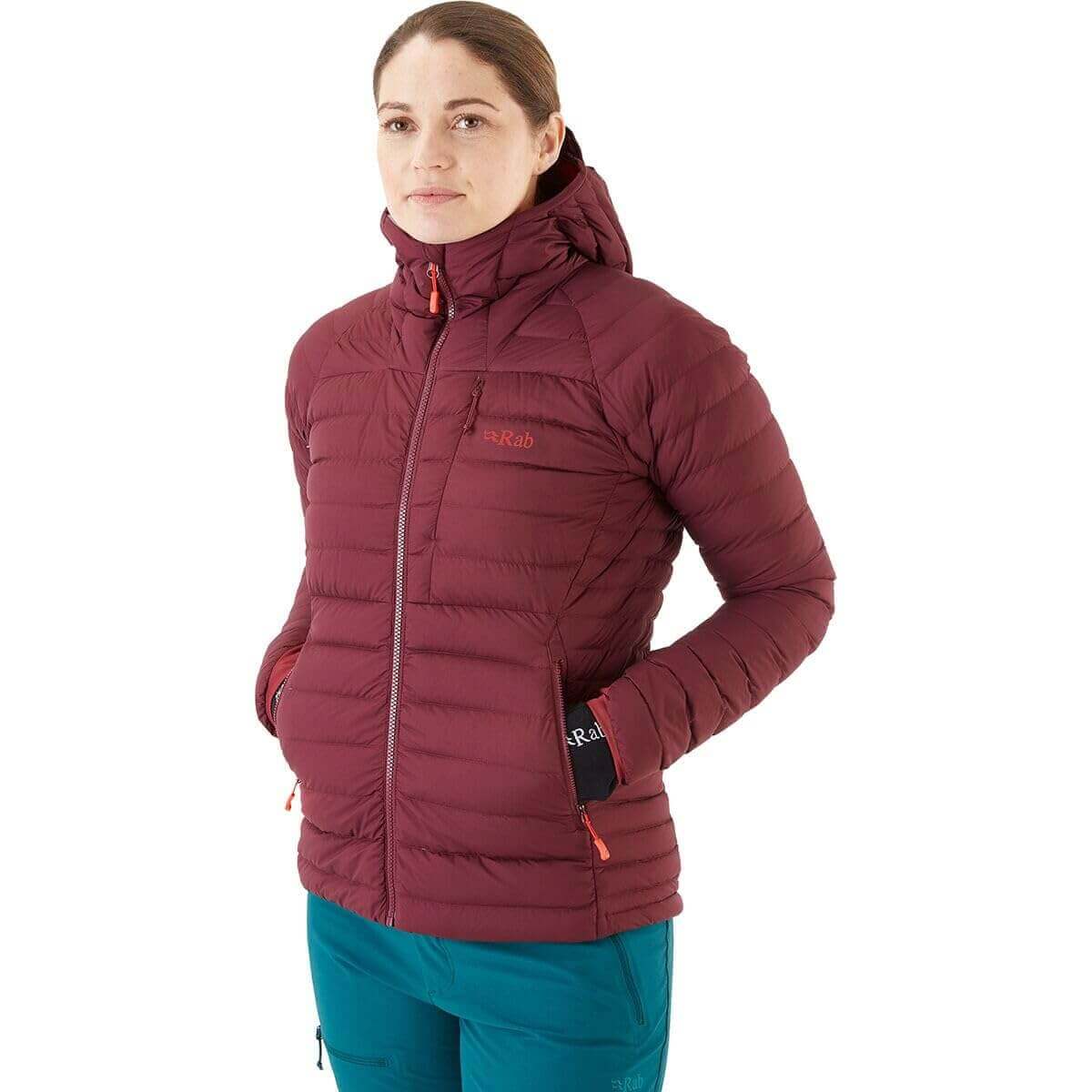 Image Showing Rab Women's Microlight Alpine 700-Fill Down Hooded Puffer Jacket for Hiking & Skiing - Product Type Puffer Jacket - Buy Now $232.04 - Adventure Gear from Global Trekker