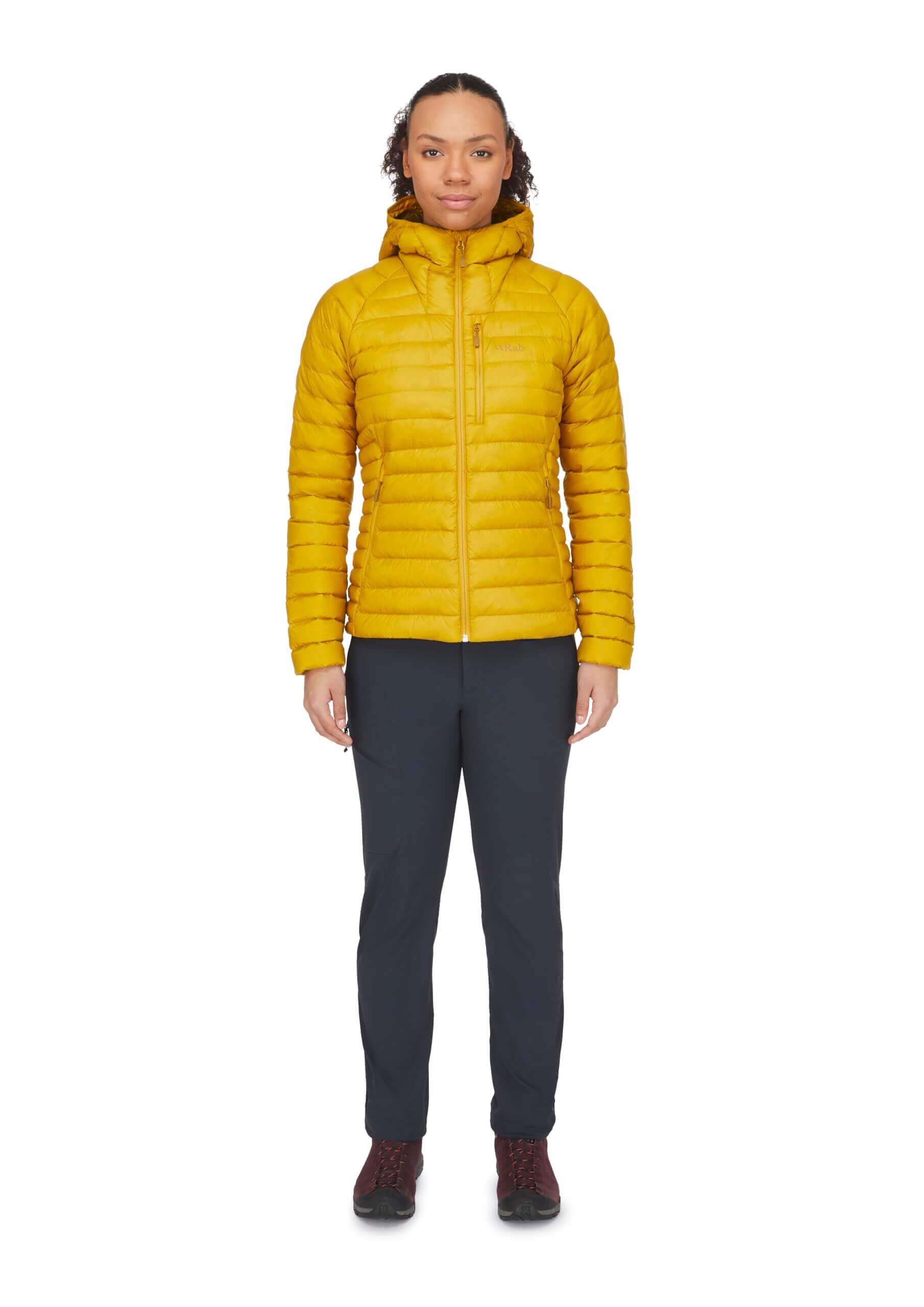 Image Showing Rab Women's Microlight Alpine 700-Fill Down Hooded Puffer Jacket for Hiking & Skiing - Product Type Puffer Jacket - Buy Now $427.75 - Adventure Gear from Global Trekker