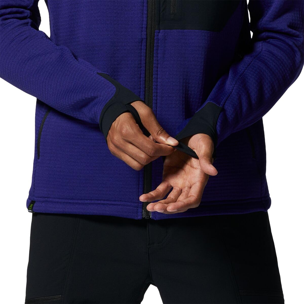 Image Showing Mountain Hardwear Men's Polartec Power Grid Full Zip Hoody - Product Type Men's Mid Layer - Buy Now $232.00 - Adventure Gear from Global Trekker