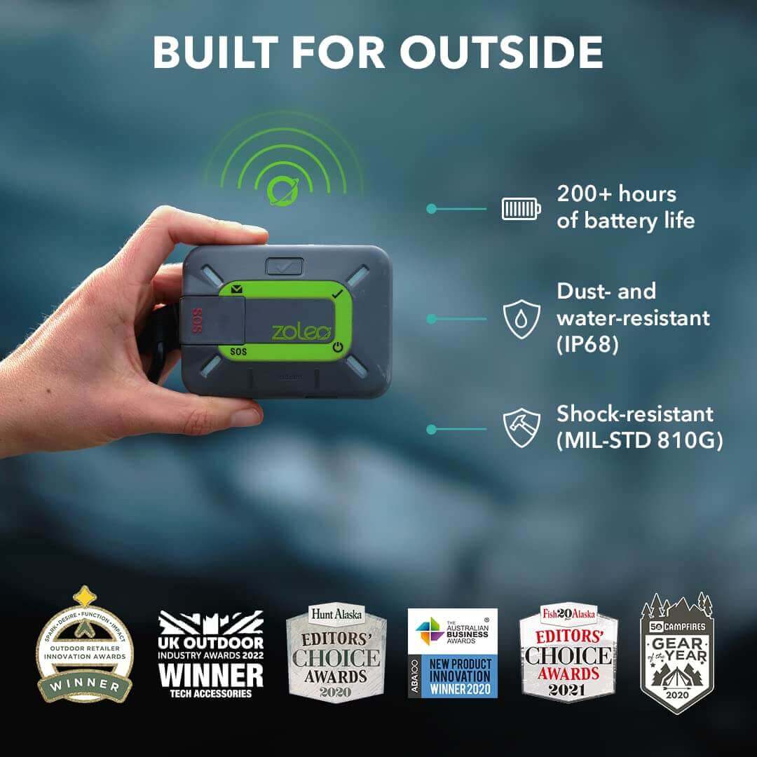 Image Showing ZOLEO Satellite Communicator – Two-Way Global SMS Text Messenger & Email, Emergency SOS Alerting, Check-in & GPS Location - Product Type Satellite Communicator - Buy Now $288.55 - Adventure Gear from Global Trekker