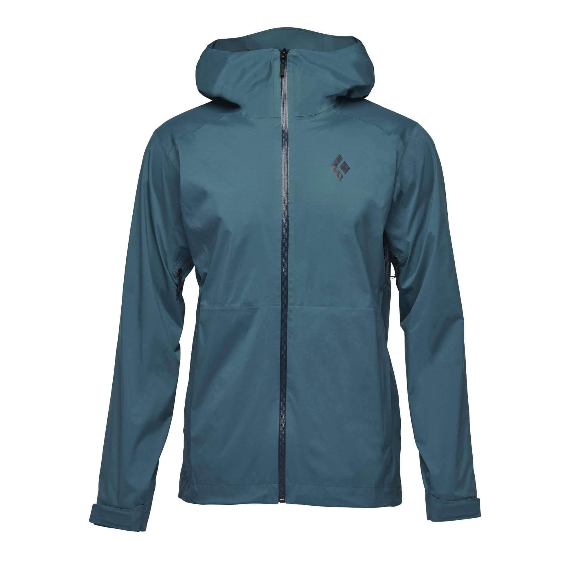 Image Showing BLACK DIAMOND Mens Stretch Waterproof-Breathlable Rain Jacket, Creek Blue - Product Type Men's Rain Jacket - Buy Now $145.03 - Adventure Gear from Global Trekker