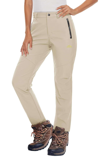 Image Showing Women's Fleece Lined Waterproof Insulated Softshell Pants - Product Type Pants - Buy Now $66.67 - Adventure Gear from Global Trekker