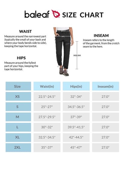 Image Showing BALEAF Women's Hiking Pants Quick Dry Lightweight Water Resistant - Product Type Pants - Buy Now $55.09 - Adventure Gear from Global Trekker