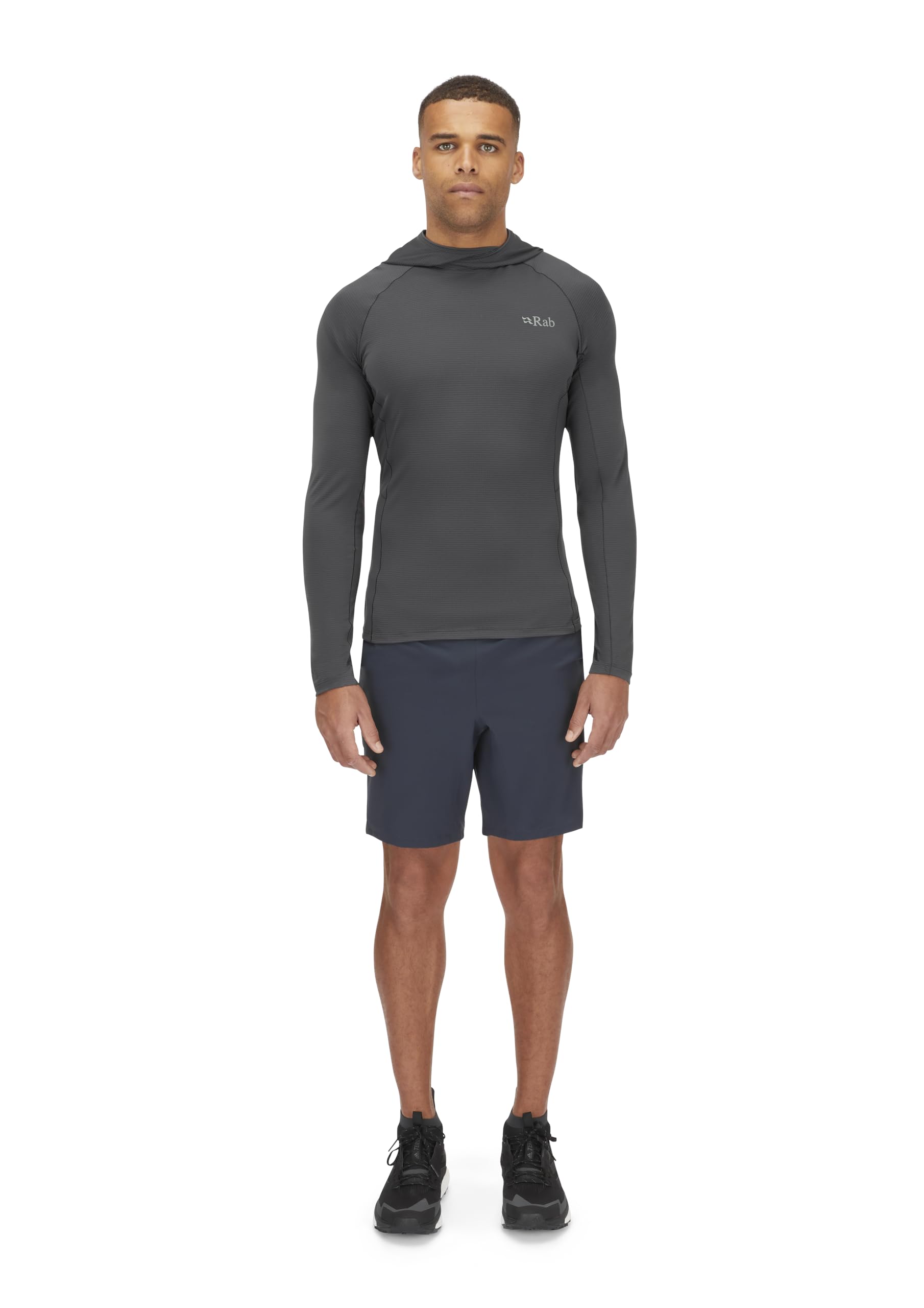 Image Showing Rab Men's Sonic Hoody - Lightweight Breathable Baselayer Shirt for Hiking & Trail Running - Product Type Men's Baselayer Shirt - Buy Now $101.50 - Adventure Gear from Global Trekker