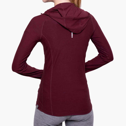 Image Showing MERIWOOL Women’s Base Layer Hoodie Lightweight Merino Wool Long Sleeve Thermal - Product Type Women's Base Layer Hoodie - Buy Now $92.80 - Adventure Gear from Global Trekker