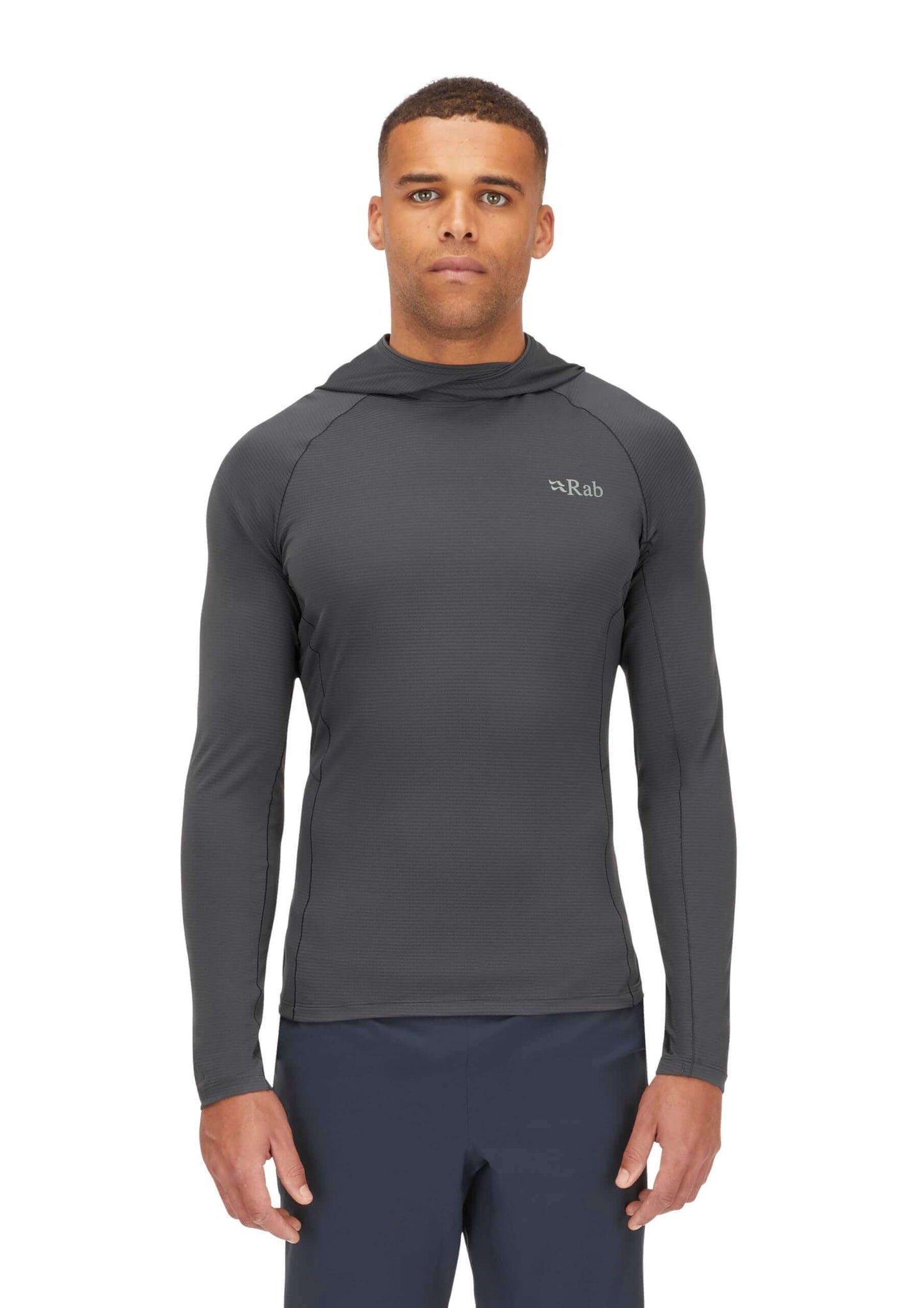 Image Showing Rab Men's Sonic Hoody - Lightweight Breathable Baselayer Shirt for Hiking & Trail Running - Product Type Men's Baselayer Shirt - Buy Now $101.50 - Adventure Gear from Global Trekker