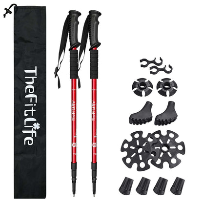 Image Showing TheFitLife Nordic Walking Trekking Poles - 2 Sticks with Anti-Shock and Quick Lock System - Product Type Hiking Poles - Buy Now $36.22 - Adventure Gear from Global Trekker