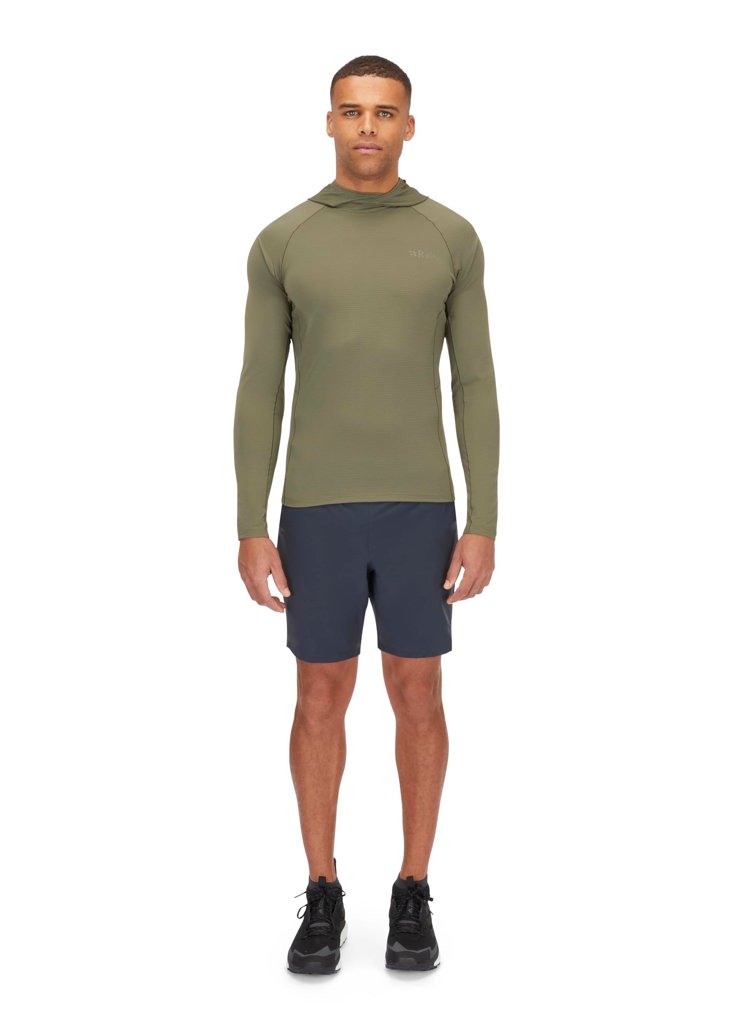 Image Showing Rab Men's Sonic Hoody - Lightweight Breathable Baselayer Shirt for Hiking & Trail Running - Product Type Men's Baselayer Shirt - Buy Now $101.50 - Adventure Gear from Global Trekker