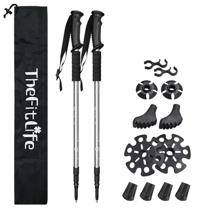 Image Showing TheFitLife Nordic Walking Trekking Poles - 2 Sticks with Anti-Shock and Quick Lock System - Product Type Hiking Poles - Buy Now $36.22 - Adventure Gear from Global Trekker