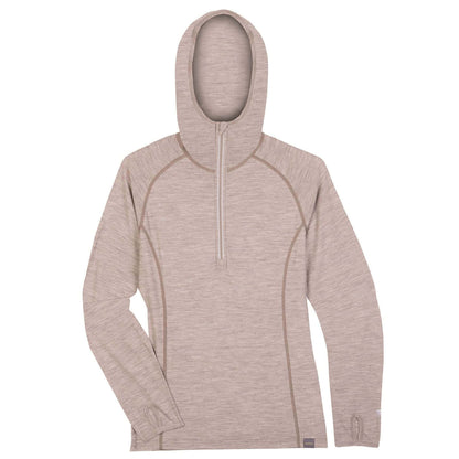 Image Showing MERIWOOL Women’s Base Layer Hoodie Lightweight Merino Wool Long Sleeve Thermal - Product Type Women's Base Layer Hoodie - Buy Now $92.80 - Adventure Gear from Global Trekker