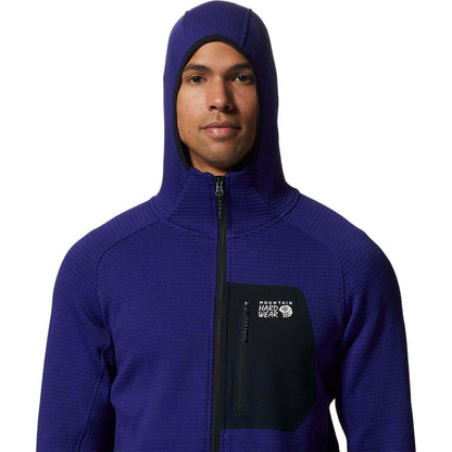 Image Showing Mountain Hardwear Men's Polartec Power Grid Full Zip Hoody - Product Type Men's Mid Layer - Buy Now $232.00 - Adventure Gear from Global Trekker