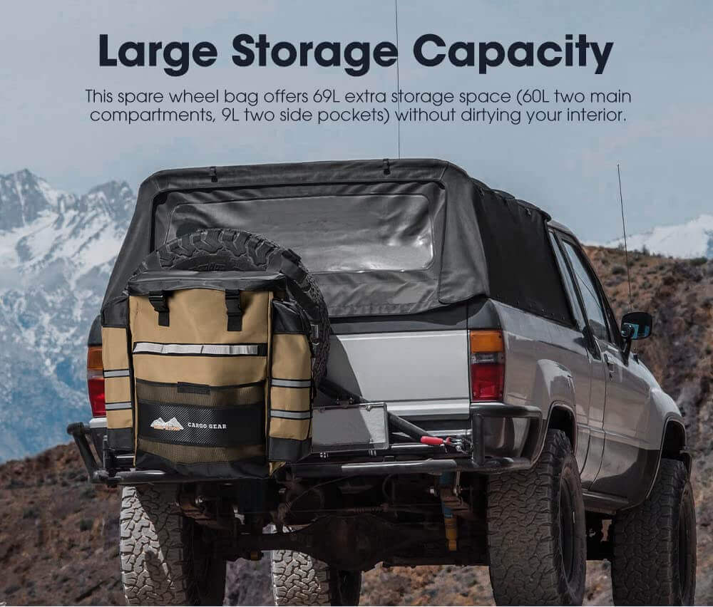 Image Showing 4PCS Adventure/Offroad Bags Set- 3 Waterproof Duffel Bags (50L/70L/110L) and 1 Spare Tire Trash Bag - Product Type Duffel Bag - Buy Now $173.99 - Adventure Gear from Global Trekker