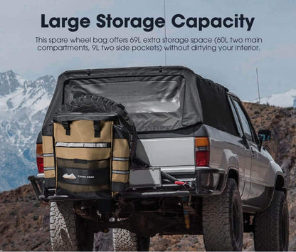 Image Showing 4PCS Adventure/Offroad Bags Set- 3 Waterproof Duffel Bags (50L/70L/110L) and 1 Spare Tire Trash Bag - Product Type Duffel Bag - Buy Now $173.99 - Adventure Gear from Global Trekker