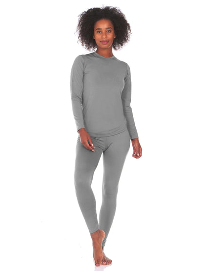 Image Showing Thermajane Long Johns Thermal Underwear for Women Fleece Lined Base Layer - Product Type Women's Base Layer Set - Buy Now $46.39 - Adventure Gear from Global Trekker