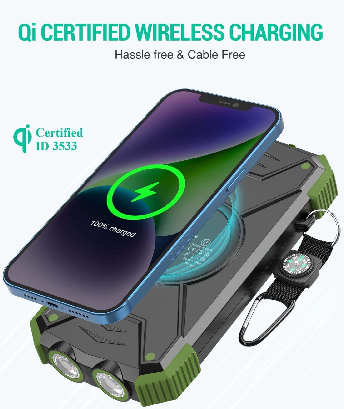 Image Showing BLAVOR Solar Charger Power Bank 10,000mAh, Portable Wireless Charger - Product Type Wireless Charger - Buy Now $43.49 - Adventure Gear from Global Trekker