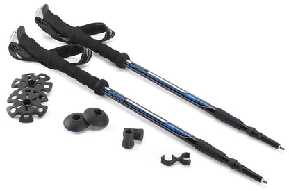 Image Showing Lightweight Aircraft-Grade Aluminum Trekking Poles with Extended Down Grip Plus Tip Kit - Product Type Trekking Poles - Buy Now $28.69 - Adventure Gear from Global Trekker