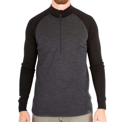 Image Showing MERIWOOL Mens Base Layer 100% Merino Wool Midweight 250g Half Zip Sweater for Men - Product Type Men's Base Layer Sweater - Buy Now $94.25 - Adventure Gear from Global Trekker