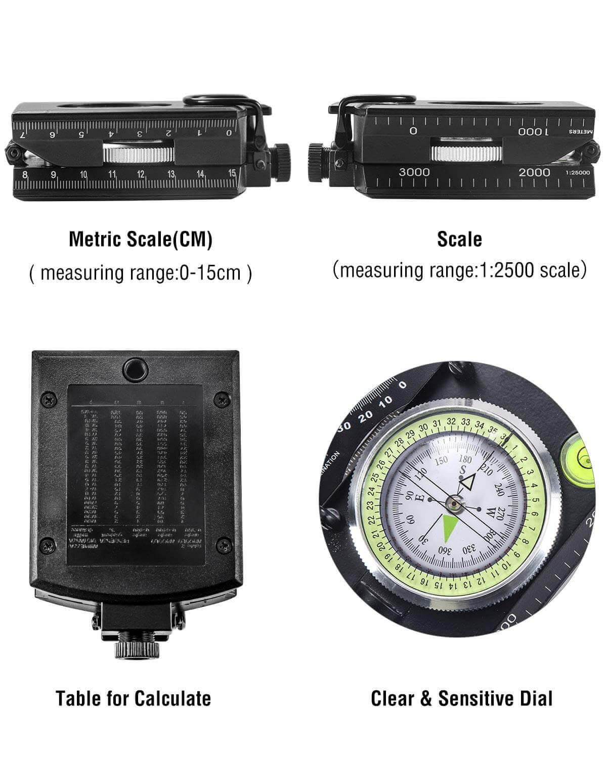 Image Showing Eyeskey Multifunctional Military Sighting Navigation Compass with Inclinometer - Product Type Magnetic Navigational Compasses - Buy Now $40.59 - Adventure Gear from Global Trekker