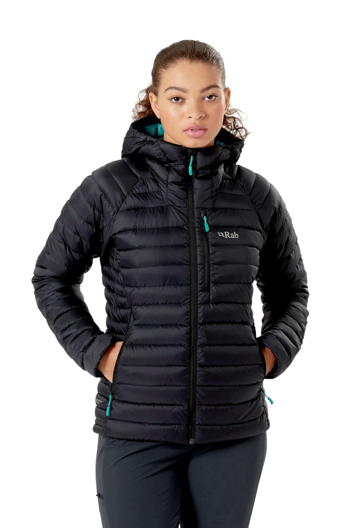 Image Showing Rab Women's Microlight Alpine 700-Fill Down Hooded Puffer Jacket for Hiking & Skiing - Product Type Puffer Jacket - Buy Now $427.75 - Adventure Gear from Global Trekker