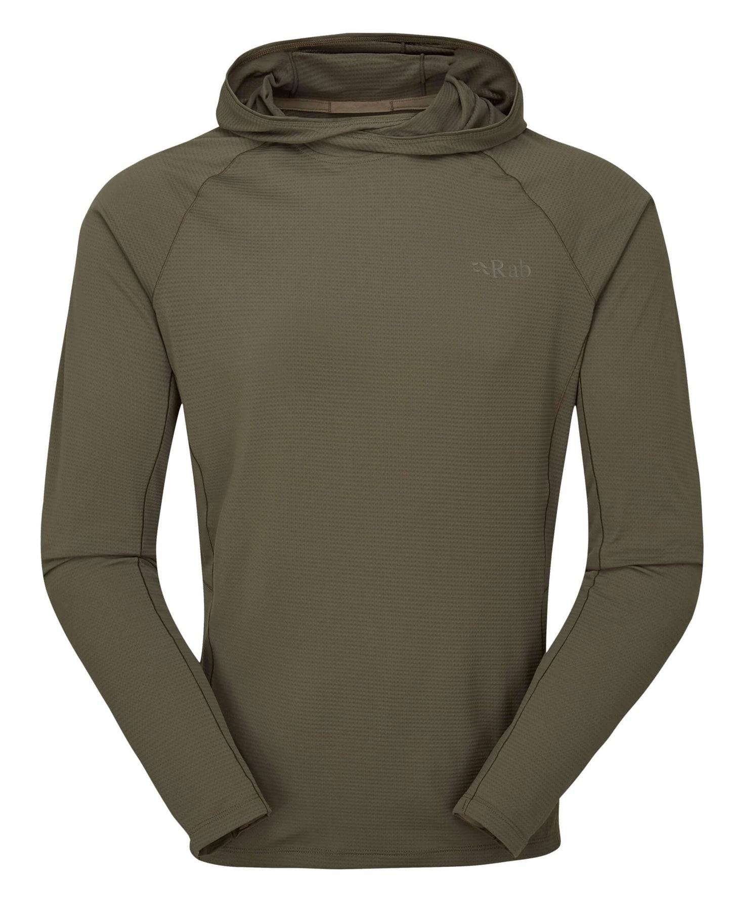 Image Showing Rab Men's Sonic Hoody - Lightweight Breathable Baselayer Shirt for Hiking & Trail Running - Product Type Men's Baselayer Shirt - Buy Now $101.50 - Adventure Gear from Global Trekker