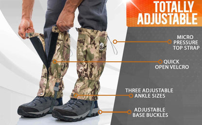 Image Showing Pike Trail Waterproof Adjustable Leg Gaiters: for Hiking in Mud, Sand, and Snow - Product Type Gaiters - Buy Now $66.98 - Adventure Gear from Global Trekker