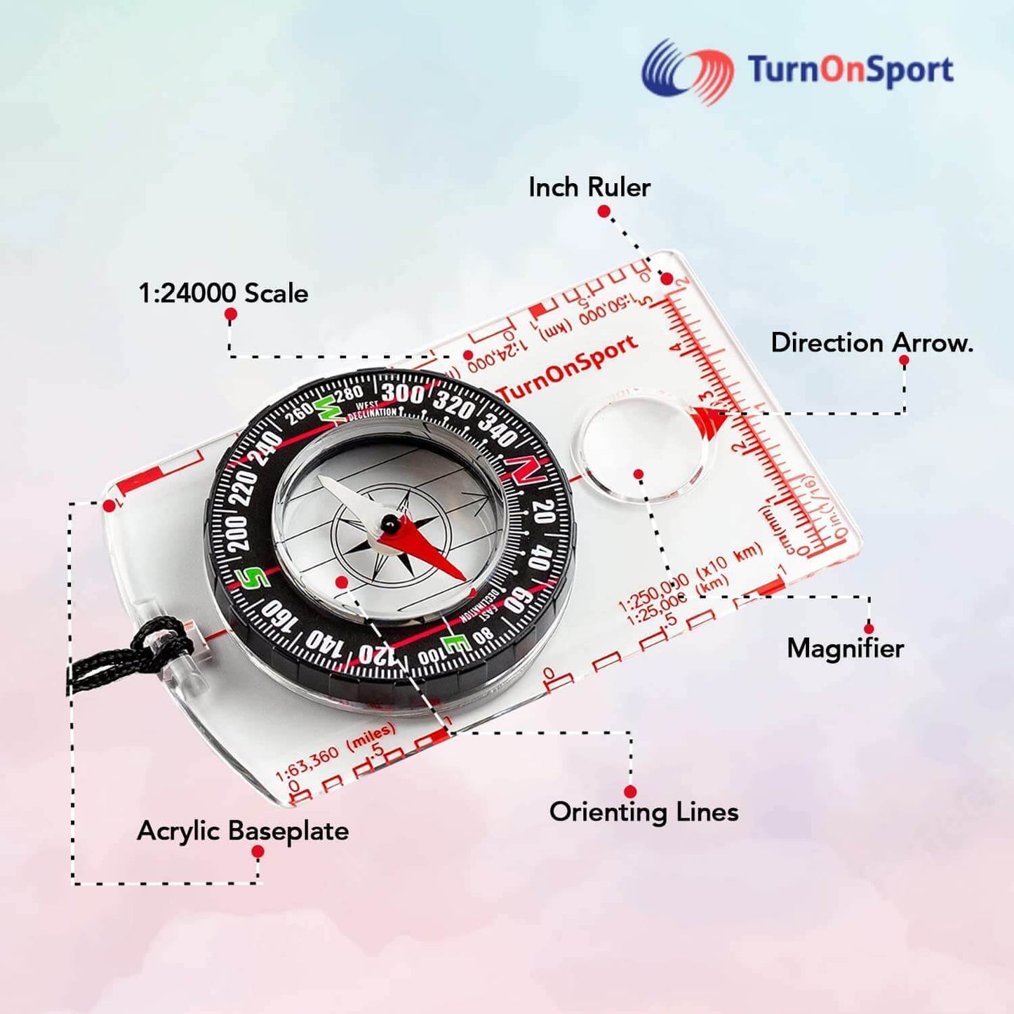 Image Showing Orienteering Compass Hiking Backpacking Compass - Product Type Magnetic Navigational Compasses - Buy Now $14.47 - Adventure Gear from Global Trekker