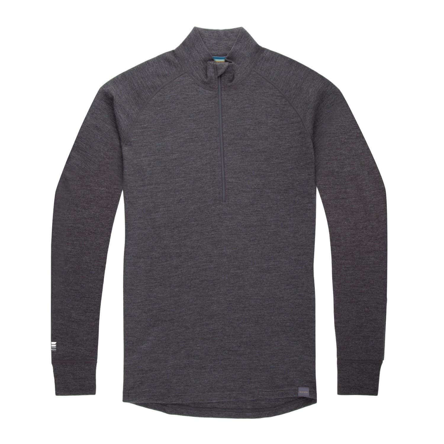 Image Showing MERIWOOL Mens Base Layer 100% Merino Wool Midweight 250g Half Zip Sweater for Men - Product Type Men's Base Layer Sweater - Buy Now $131.95 - Adventure Gear from Global Trekker