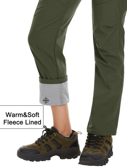 Image Showing Women's Fleece Lined Waterproof Insulated Softshell Pants - Product Type Pants - Buy Now $65.22 - Adventure Gear from Global Trekker