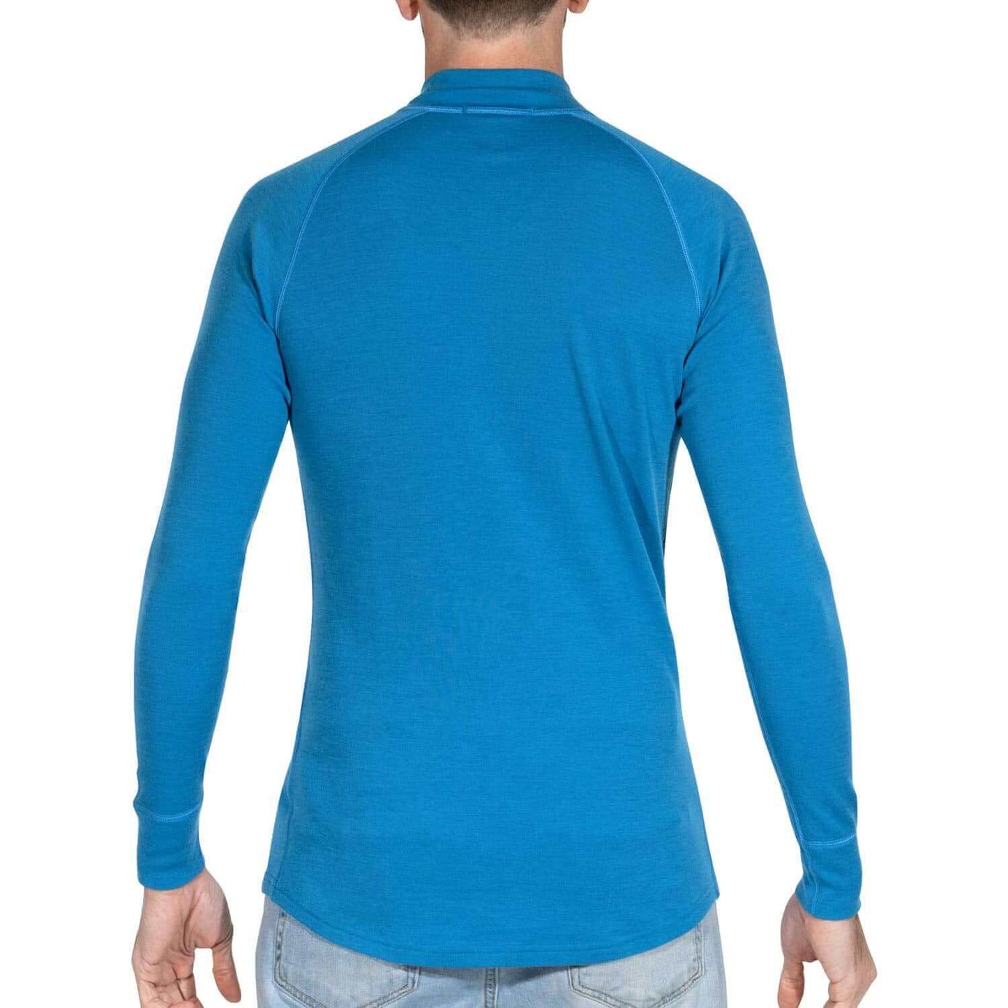 Image Showing MERIWOOL Mens Base Layer 100% Merino Wool Midweight 250g Half Zip Sweater for Men - Product Type Men's Base Layer Sweater - Buy Now $131.95 - Adventure Gear from Global Trekker