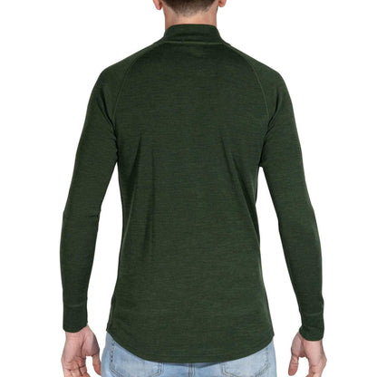 Image Showing MERIWOOL Mens Base Layer 100% Merino Wool Midweight 250g Half Zip Sweater for Men - Product Type Men's Base Layer Sweater - Buy Now $131.95 - Adventure Gear from Global Trekker