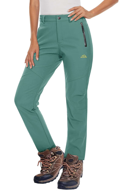 Image Showing Women's Fleece Lined Waterproof Insulated Softshell Pants - Product Type Pants - Buy Now $65.22 - Adventure Gear from Global Trekker