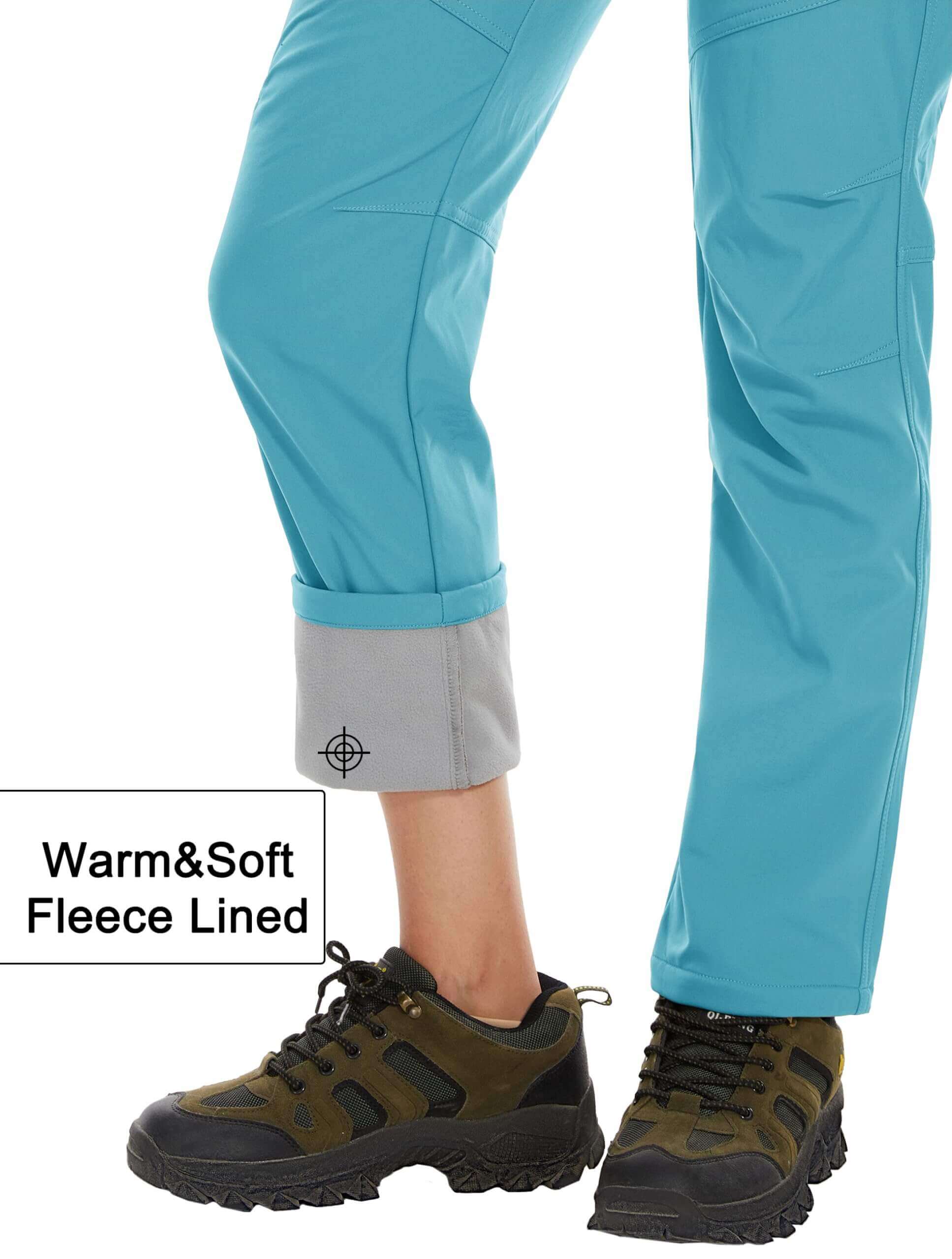 Image Showing Women's Fleece Lined Waterproof Insulated Softshell Pants - Product Type Pants - Buy Now $65.22 - Adventure Gear from Global Trekker