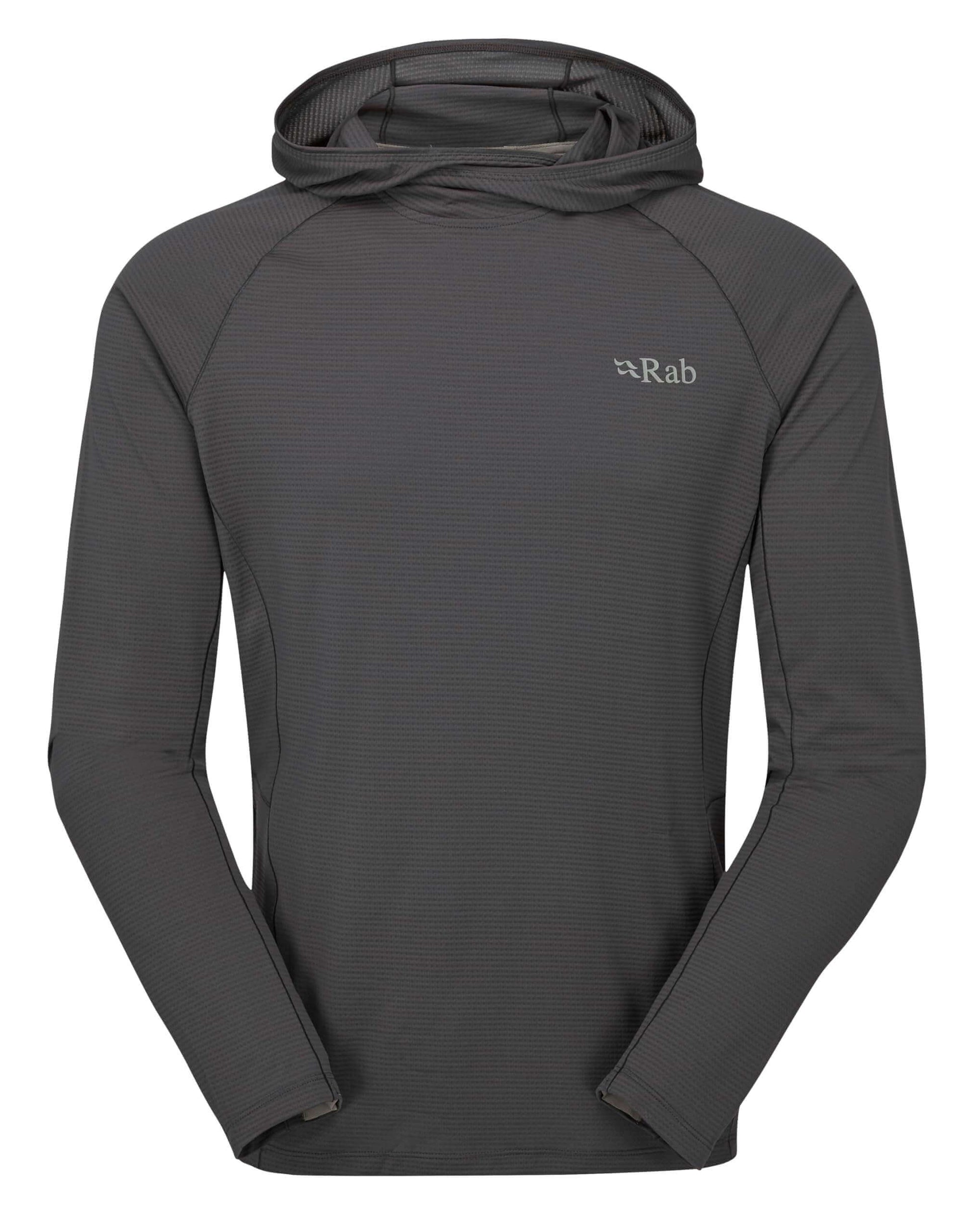 Image Showing Rab Men's Sonic Hoody - Lightweight Breathable Baselayer Shirt for Hiking & Trail Running - Product Type Men's Baselayer Shirt - Buy Now $101.50 - Adventure Gear from Global Trekker