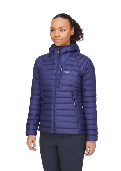 Image Showing Rab Women's Microlight Alpine 700-Fill Down Hooded Puffer Jacket for Hiking & Skiing - Product Type Puffer Jacket - Buy Now $427.75 - Adventure Gear from Global Trekker